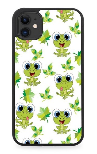 Frog pattern rubber phone case - frog,